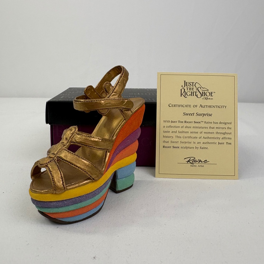 Vintage Just The Right Shoe By Raine Sweet Surprise 25083 1999 Box COA